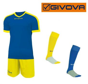 Givova Trikot Komplett-Set Revolution blau-gelb